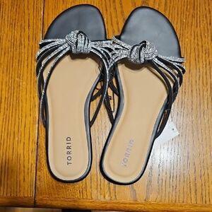 Torrid Black and Silver Women's Sandals